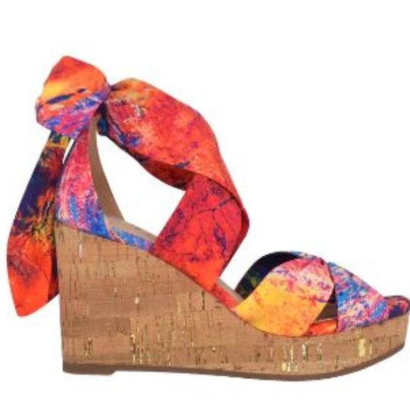 Impo Shoes - Impo Colorful Tie Espadrille Sandals Sz 8.5